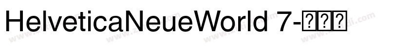 HelveticaNeueWorld 7字体转换